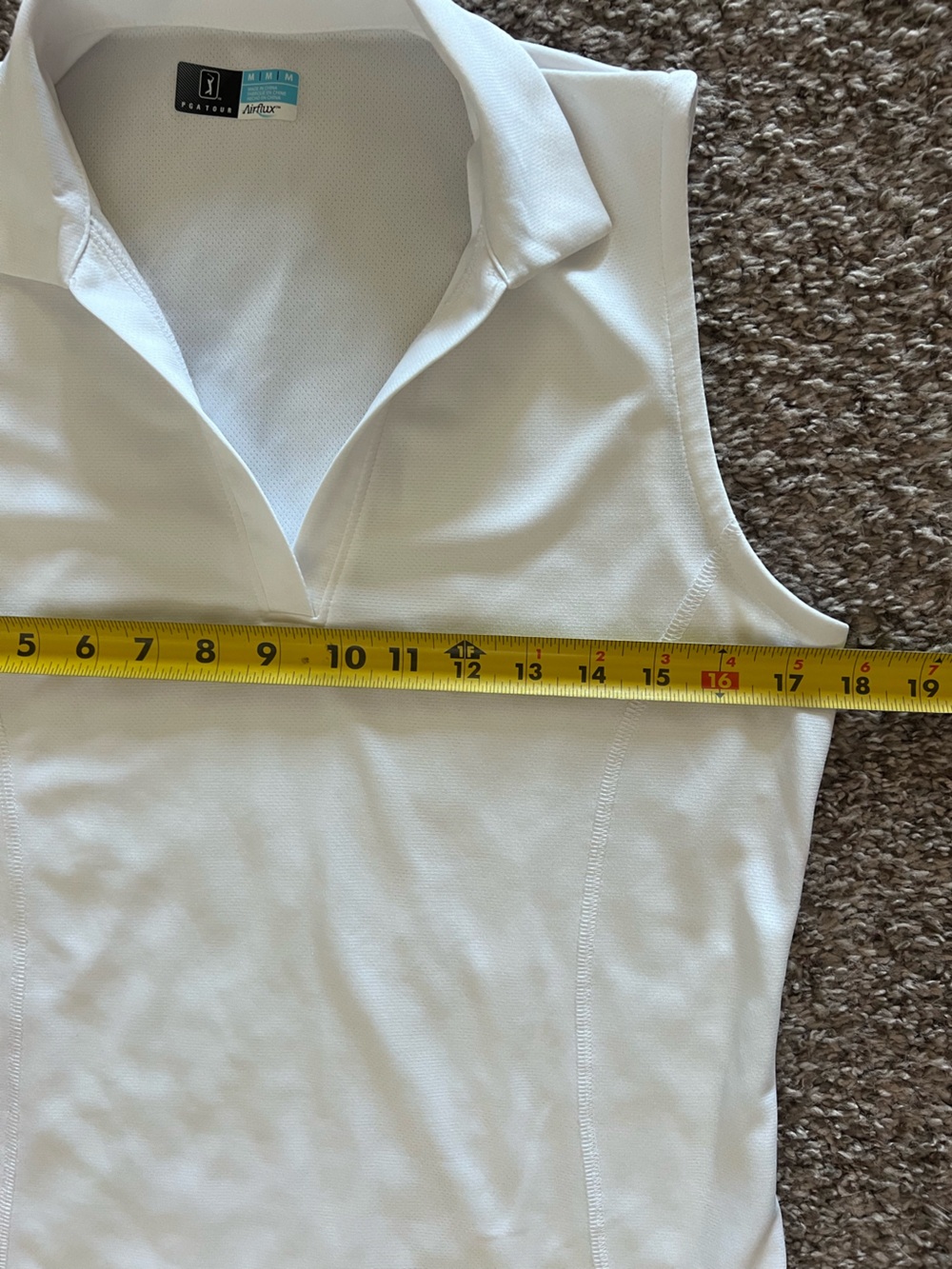 PGA Women's White Sleeveless Golf Top - Picture 5 of 6